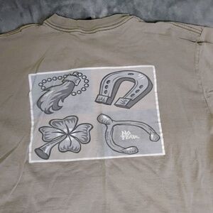 Vintage NO FEAR  w Lucky Charms  T Shirt Rabbit Foot Horse Shoe Wishbone y2k 90s